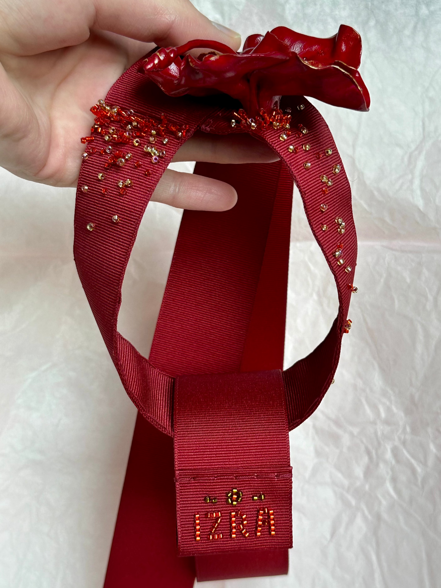 Red Hibiscus Necklace
